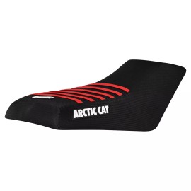Enjoy Mfg Arctic Cat 250 300 400 454 500 4x4 2x4 Seat Cover ALL BLACK - RED RIBS #277