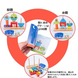 Bajoy Montessori Toy Educational Building Blocks, Bar Passing Through 1, 2, 3, 4 Years Old, Fingertip Training, Shape Recognition, Early Development, Peping, Shape Matching, Observation, Spatial