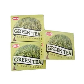 HEM Incense Cones Green Tea Cones Set of 3