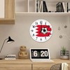 Football Theme Bahrain Minimalist Wood Clock 12 Inch Analog Round
