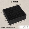 Simple Houseware 2 Pack Closet Sock Organizer, 24 Cell Drawer