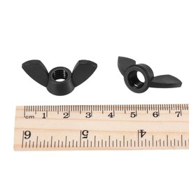 sourcing map Pack of 12 M8 Wing Nuts Nylon Butterfly Nut Hand Twist Tightening Fixings Black