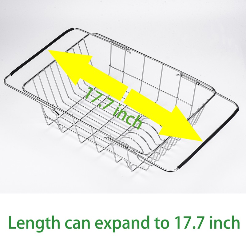 Dish Drying Rack Expandable Dishes Drainer Over The Sink Adjustable