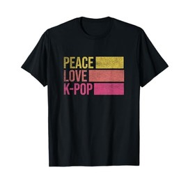 Retro K-Pop For Teen Girls Women KPop And Peace T-Shirt