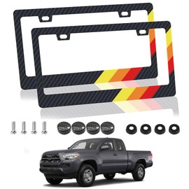 Compatible with Tacoma License Plate Frame of Carbon Fiber License Plate Holder 6 "x 12" with Screws for car tag Holder Covers Decoration.(TXW-3S)