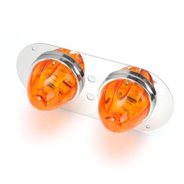 WIKIBB For Peterbilt 359/379/389 W900L Cab Dome Light Panel Frame Kits Amber Watermelon Light Bracket Kits 12V-24V