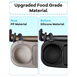 Upgraded Universal Stroller Snack Tray, Cup Holder Stroller Tray with Silicone Flexible Arms Grip, Stroller Tray Attachment for Baby Toddler Holder Stroller Accessories for Snacks On The Go