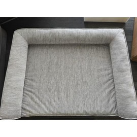 Cooling Dog Bed, Orthopedic Dog Bed for Medium Dogs, Dog Beds for Medium Dogs with Removable Cover, Waterproof Pet Bed Medium with Bolster,Silver Grey (M,36" L x 27" W x 6" Th)