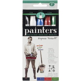 Elmer's Painters Opaque Paint Marker, Fine Point, Metallic Silver, 1 Count