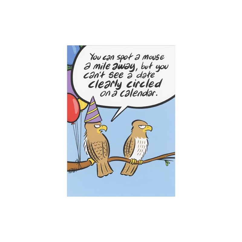 Oatmeal Studios Birds on Branch Arguing About Date on Calendar