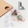 LIKERAINY 105 Degree Inner Stop Hinge 35 mm with Damper