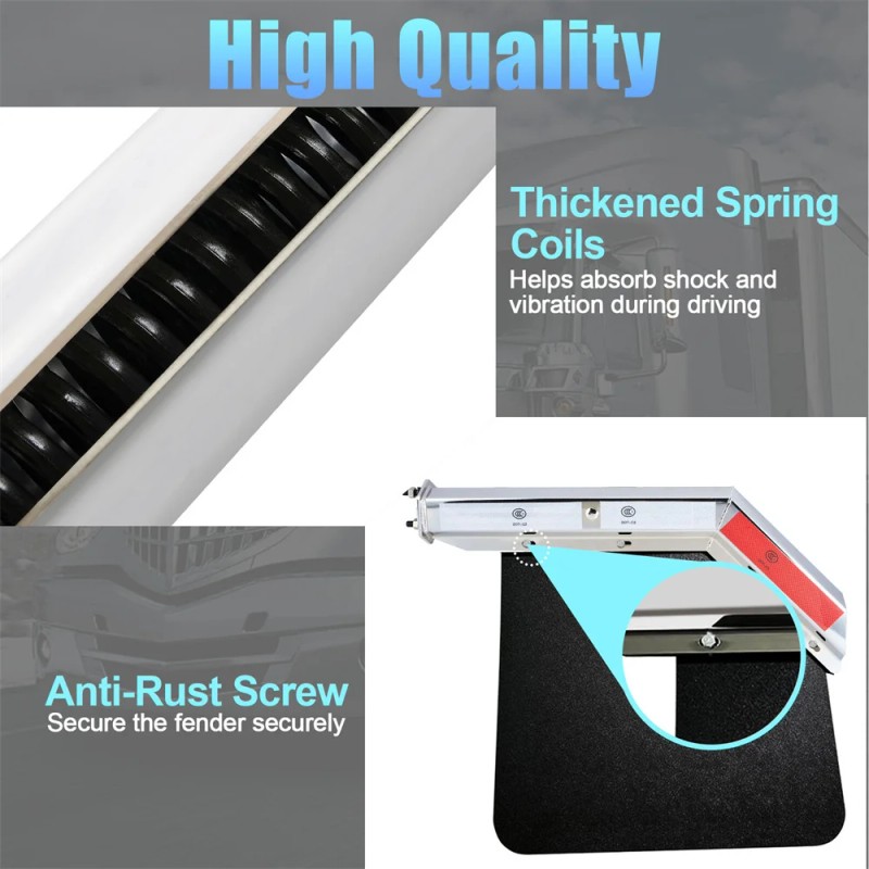 30" Mud Flap Hanger for Semi Trucks 45 Degree Angled