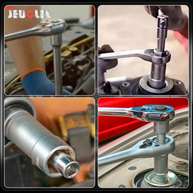 JEUCLEL 18PCS Suspension Shock Absorber Strut Nut Removal Tool Socket