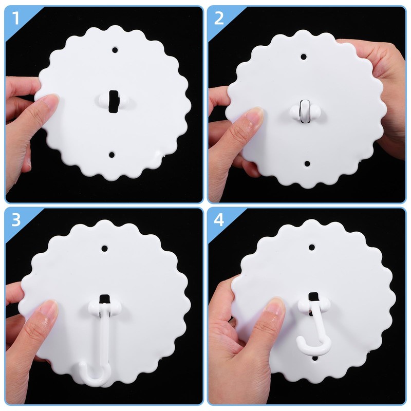 IANFAN 2 Set Ceiling Mosquito Net Hooks, White Dome Mosquitoes