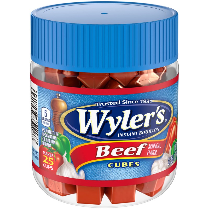 Wyler's Instant Bouillon Beef Flavored Cubes (3.25 oz Jar)