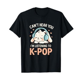 Can't Hear You - Cute Rabbit Kawaii K-Pop Teen T-Shirt