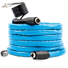 Camco 25ft TastePURE Heated Drinking Water Hose - Lead and BPA Free, Reinforced for Maximum Kink Resistance, 1/2" Inner Diameter (22922)