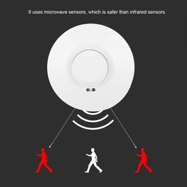 Ceiling Mounted Light Switch with Microwave Sensor, Occupancy Sensor Light Switch for 12-24V DC, Motion Sensor Light Switch 360° Automatically Identify Lighting for Indoor Hotel Lobby