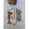 Rocky and Bullwinkle Ceiling Fan Light Pull Chain Set New