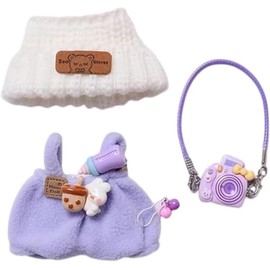 17cm Doll Clothes Set, Luxury Chic Doll Clothing & Style Bundle,Just Clothes (Purple)