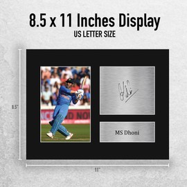 HWC Trading MS Dhoni Indian Cricket Team Gifts Printed Signed Autograph Picture for Cricketer Memorabilia Fans - US Letter Size