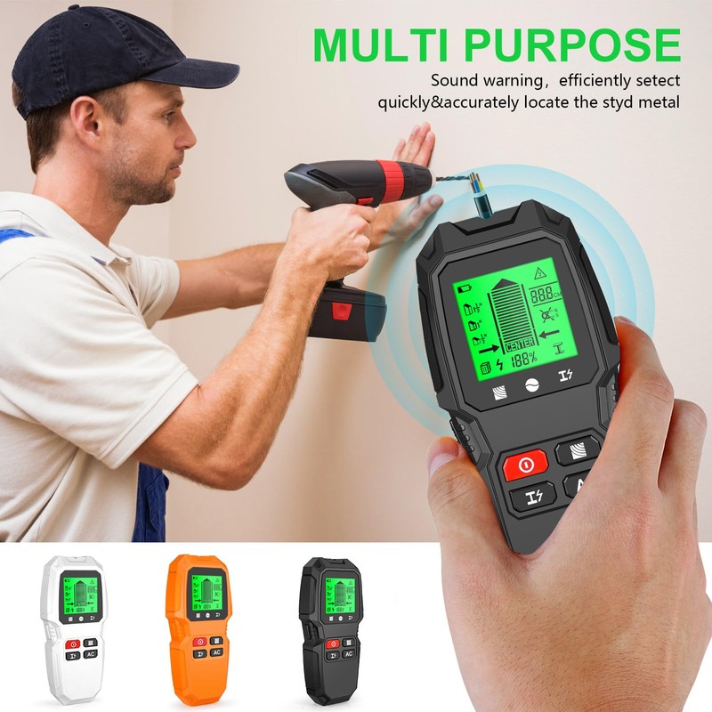 Wall Scanner Detector, 5-in-1 Wall Scanner for Wood, AC Wire,