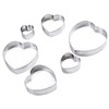 Heart Cookie Cutters, Stainless Steel, 6 Pack