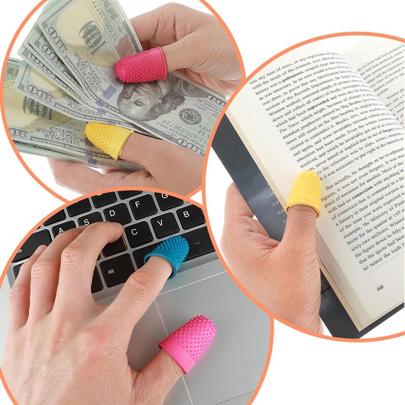 Pack of 10 Rubber Finger Cushions, Fingertip Protection, Hot Glue