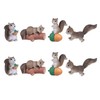 Vagocom 8Pcs Miniature Squirrel Figurines,Tiny Animal Figures Decorate for Fairy