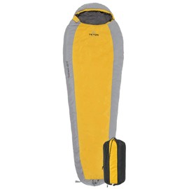 Teton Trailhead, 20 Degree Sleeping Bag; Lightweight, Warm Mummy Sleeping Bag, Camping, Backpacking, Hiking, Orange