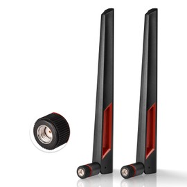 Eightwood WiFi Antenna RP-SMA WiFi Aerial 2.4g/5.8g 10 dBi Antenna Dualband for PC Motherboard Router Camera PCI-E Network Card ASUS RT-AC68u