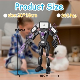 Gensly 365Pcs Ski-bi-di Building Block Toys, Toilet Game Cameraman Titan TV Man Clockman Figures, for Boys Girls, Gifts Collectible Decorations