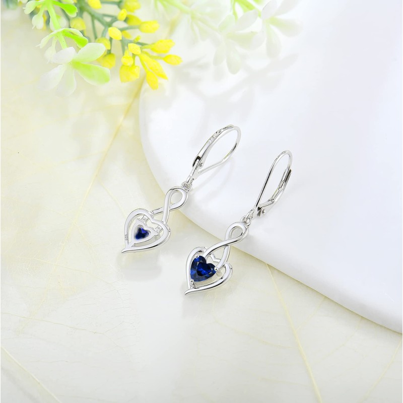 CARICY 925 Sterling Silver Infinity Dangle Earrings for Women September
