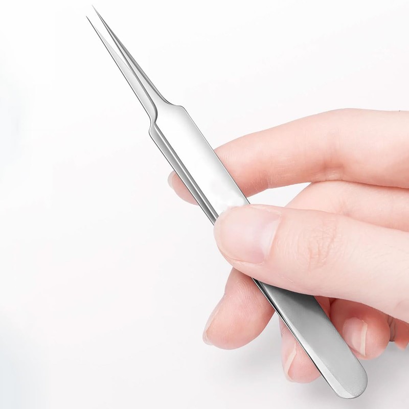 精密ピンセット 7個セット 角栓ピンセット テンレス製 毛穴ケア専用キット 抜き ニキビ針 黒ずみ取り 携帯便利 収納ケース付き