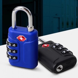 Hook-Type Wardrobe & Drawer Fixed Number Dial Combination Padlock Blue