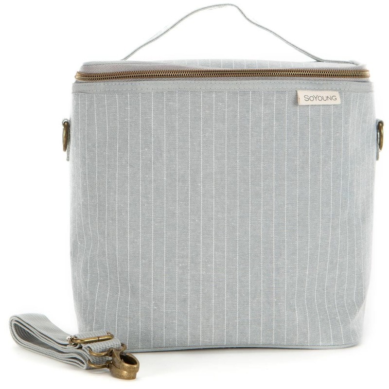 SoYoung Large Linen Insulated Lunch Poche, Muted Clay