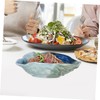 LABRIMP Decorative Salad Serving Dish Ceramic Oyster Shell Plate Fruit