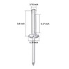 Wensilon (200 pcs) Tri-Fold Rivets Assortment 3/16 * 5/8，Tri Grip