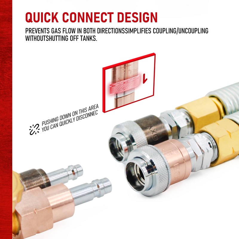 RX WELD Oxy-Fuel Quick Connect Torch To Hose Fittings, Cutting