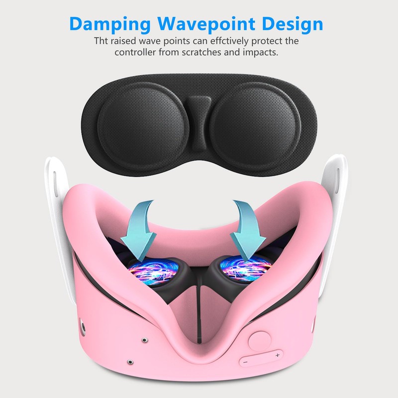 MLemonVR Silicone Cover Set for Meta/Oculus Quest 3s Accessories Includes