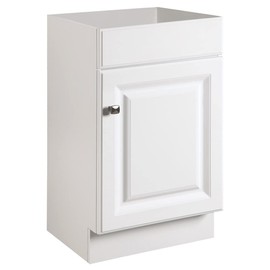 Design House 597112 Wyndham 18 Inch Unassembled 1-Door Bathroom Vanity without Top, White