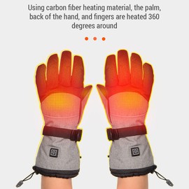 Electric Heated Gloves Waterproof Winter Gloves with 3 Heating Levels for Outdoor Sports