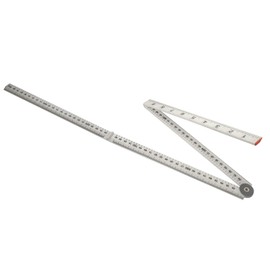 Folding Rule White ABS Plastic 1m / 39in