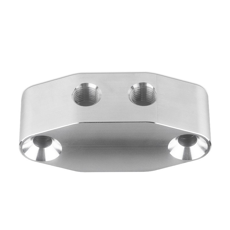 Oil Feed Line Adapter Plate LS TWIN TURBO DUAL 90