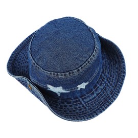 NICEYEA New Cowboy Hat for Women Sun Hat Spring Summer Star Fishing Hat Outdoor Camping Sun Protection Hiking Hat, darkblue