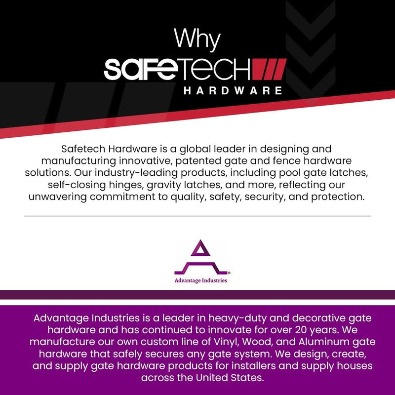 Safetech Hardware Magnetic Top Pull Gate Latch | Key Lockable