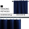 KOUFALL Navy Blue Small Window Curtains, Thermal Short Blackout Curtains
