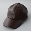 ReqHatter Genuine Leather Leather Low Cap Hat 6 Panel Cap