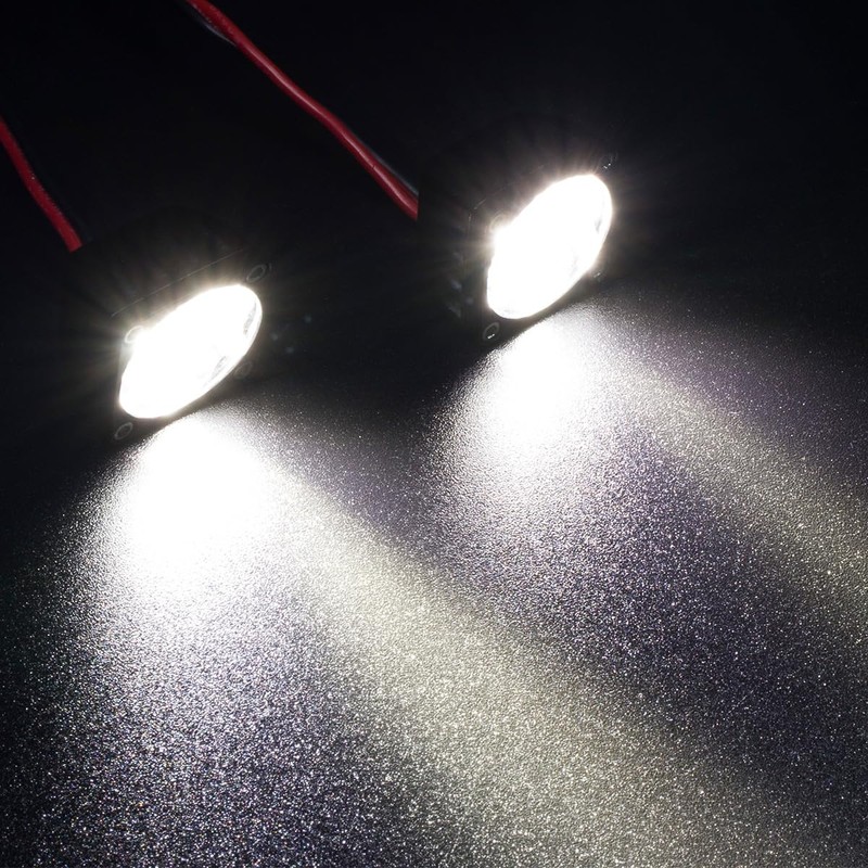 Super Bright Square LED Lights Headlight Spotlight for 1/10 1/8