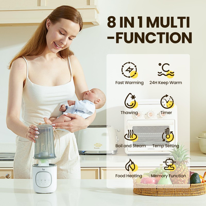 Baby Bottle Warmer, Warms Baby Feeds to Body Temperature in